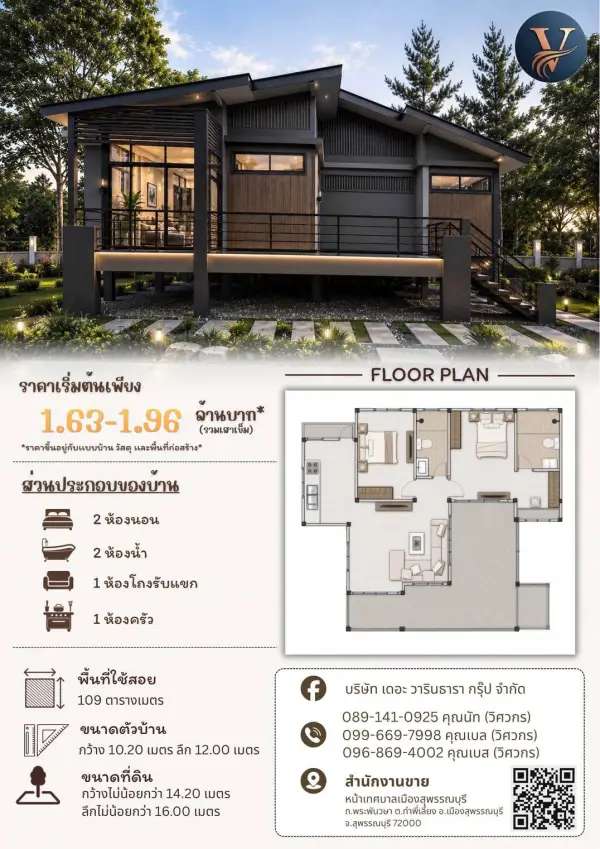 แบบบ้าน 53 พร้อมแปลนและราคา โดย เดอะ วารินธารา กรุ๊ป